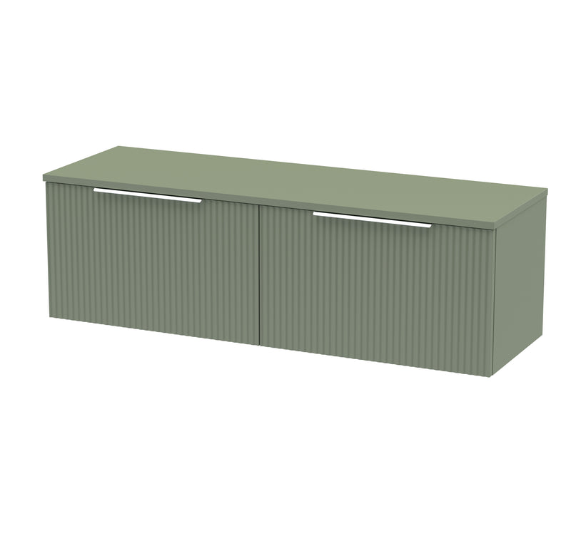 1200mm Wall Hung 2 Drawer Vanity & Worktop Hudson Reed