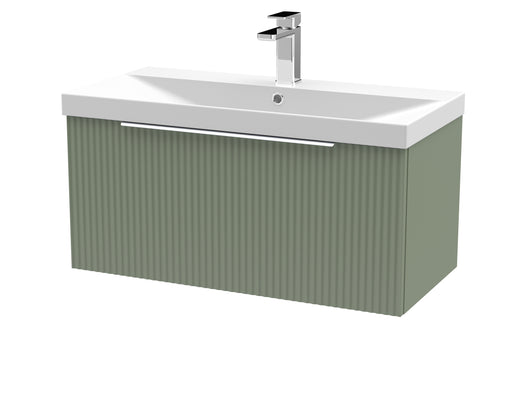 800mm Wall Hung Single Drawer Vanity & Basin 3 Hudson Reed