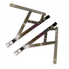 Pair of 16" Side Hung Egress Easy Clean Window Friction Stays - 17mm Stack