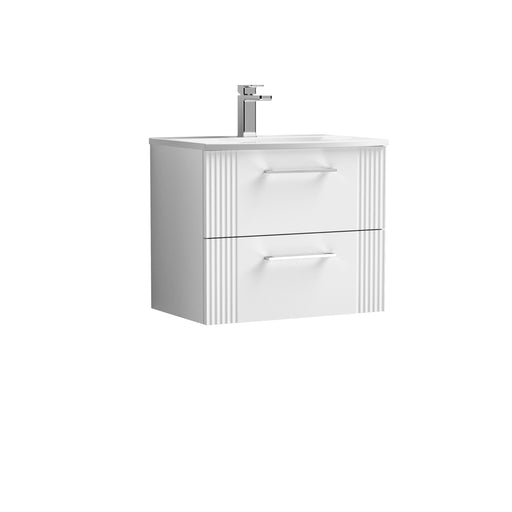 600mm Wall Hung 2 Drawer Vanity & Basin 4