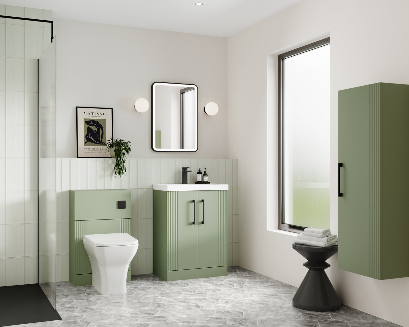 500mm Floor Standing 2 Door Vanity & Basin 1