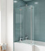 L-Shaped Hinged Bath Screen
