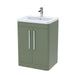 600mm Floor Standing 2 Door Vanity & Ceramic Basin