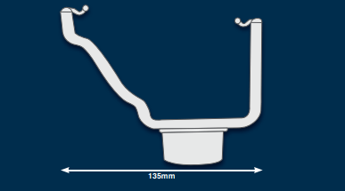 Black Klassic Ogee to Round Adaptor R/H