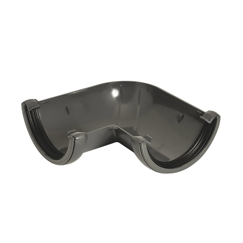 Grey Half Round 90° Gutter Angle
