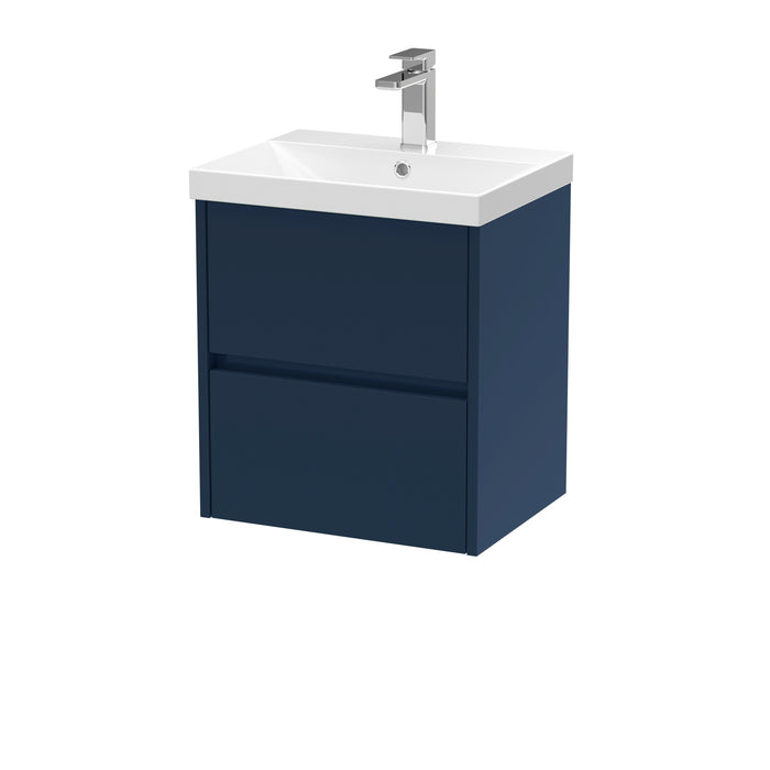 500mm Wall Hung 2 Drawer Unit & Basin 3 Hudson Reed