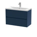 800mm Wall Hung 2 Drawer Unit & Basin 1 Hudson Reed