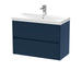 800mm Wall Hung 2 Drawer Unit & Basin 3 Hudson Reed