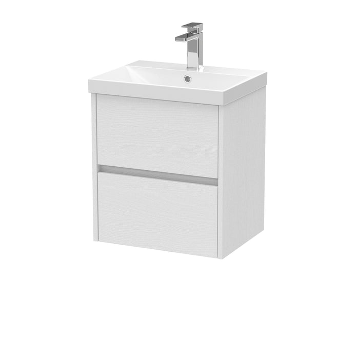 500mm Wall Hung 2 Drawer Unit & Basin 3 Hudson Reed