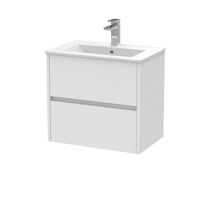 600mm Wall Hung 2 Drawer Unit & Basin 2 Hudson Reed