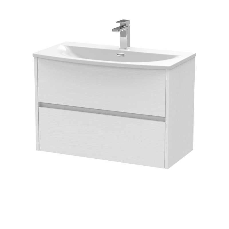 800mm Wall Hung 2 Drawer Unit & Basin 4 Hudson Reed