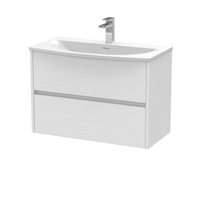 800mm Wall Hung 2 Drawer Unit & Basin 4 Hudson Reed