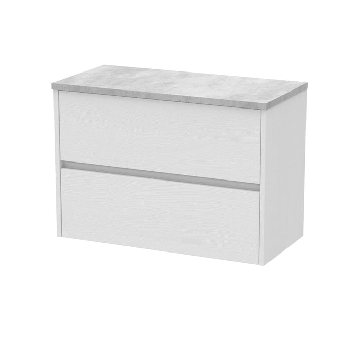 800mm Wall Hung 2 Drawer Unit & Worktop Hudson Reed