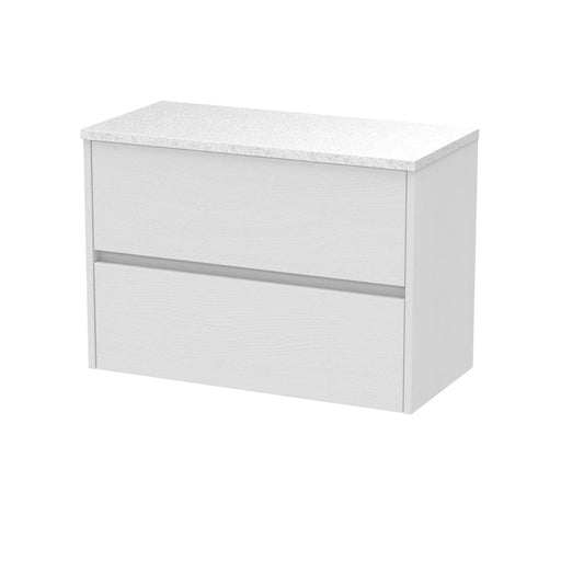 800mm Wall Hung 2 Drawer Unit & Worktop Hudson Reed