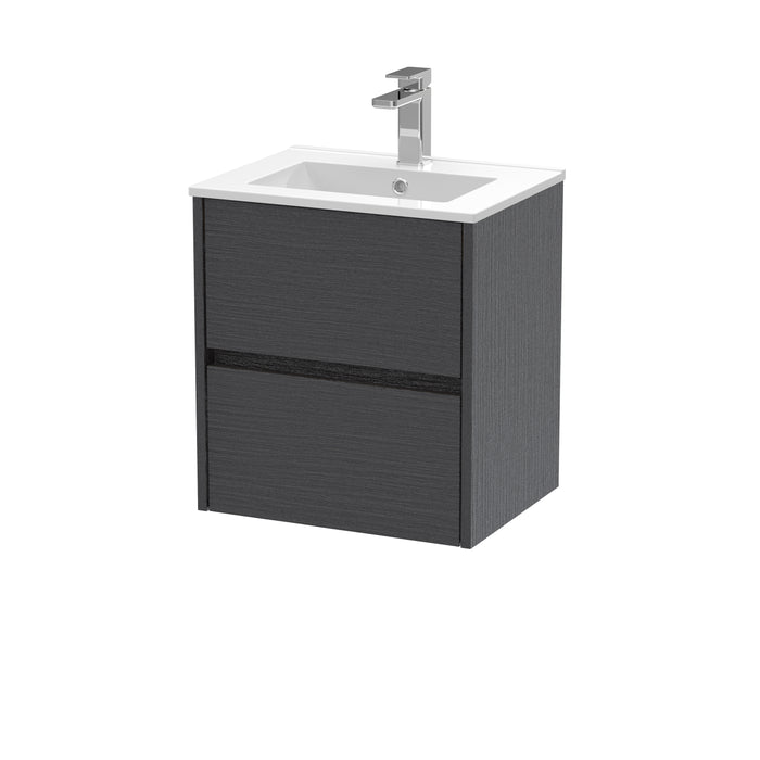 500mm Wall Hung 2 Drawer Unit & Basin 2 Hudson Reed