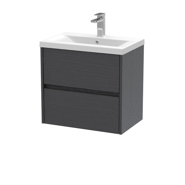 600mm Wall Hung 2 Drawer Unit & Basin 1 Hudson Reed