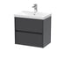 600mm Wall Hung 2 Drawer Unit & Basin 3 Hudson Reed