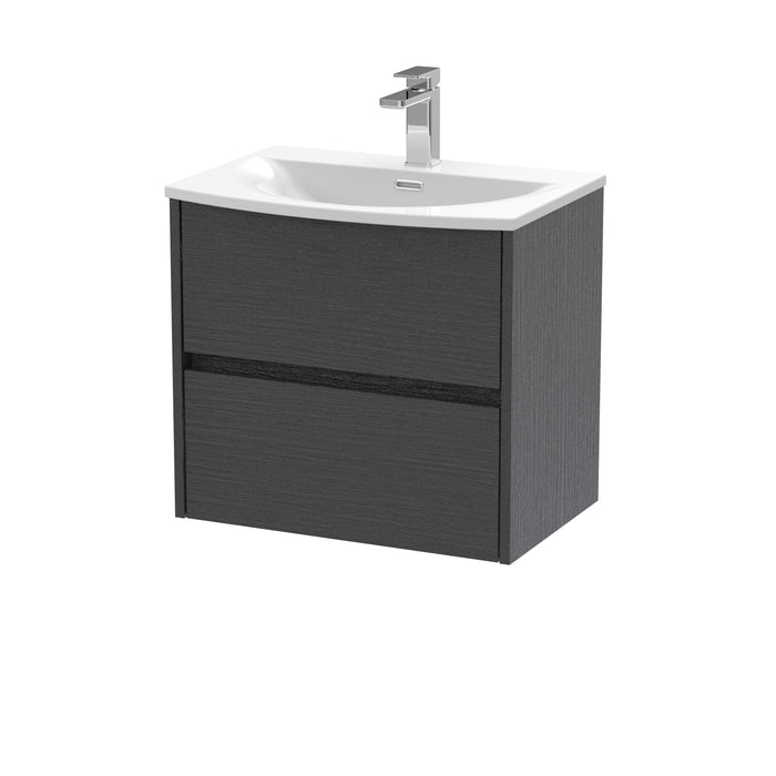 600mm Wall Hung 2 Drawer Unit & Basin 4 Hudson Reed