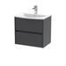 600mm Wall Hung 2 Drawer Unit & Basin 4 Hudson Reed