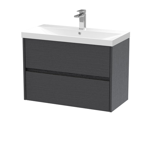 800mm Wall Hung 2 Drawer Unit & Basin 3 Hudson Reed
