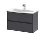 800mm Wall Hung 2 Drawer Unit & Basin 4 Hudson Reed