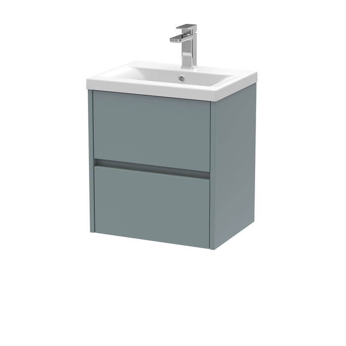 500mm Wall Hung 2 Drawer Unit & Basin 1 Hudson Reed