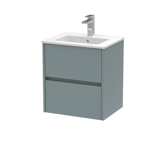 500mm Wall Hung 2 Drawer Unit & Basin 2 Hudson Reed