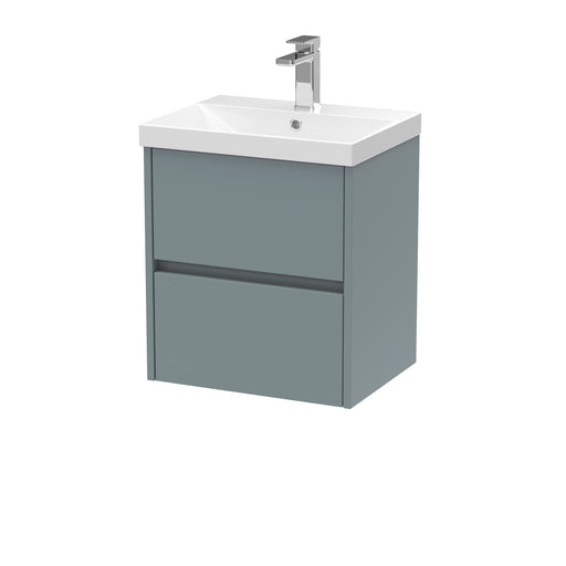 500mm Wall Hung 2 Drawer Unit & Basin 3 Hudson Reed