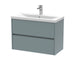 800mm Wall Hung 2 Drawer Unit & Basin 1 Hudson Reed