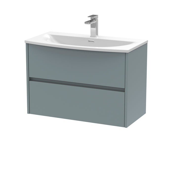 800mm Wall Hung 2 Drawer Unit & Basin 4 Hudson Reed