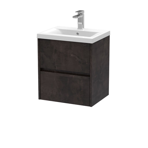500mm Wall Hung 2 Drawer Unit & Basin 1 Hudson Reed