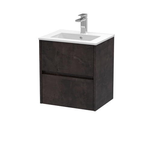 500mm Wall Hung 2 Drawer Unit & Basin 2 Hudson Reed