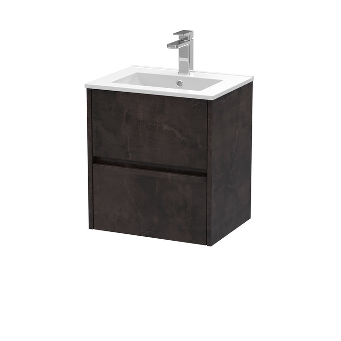 500mm Wall Hung 2 Drawer Unit & Basin 2 Hudson Reed