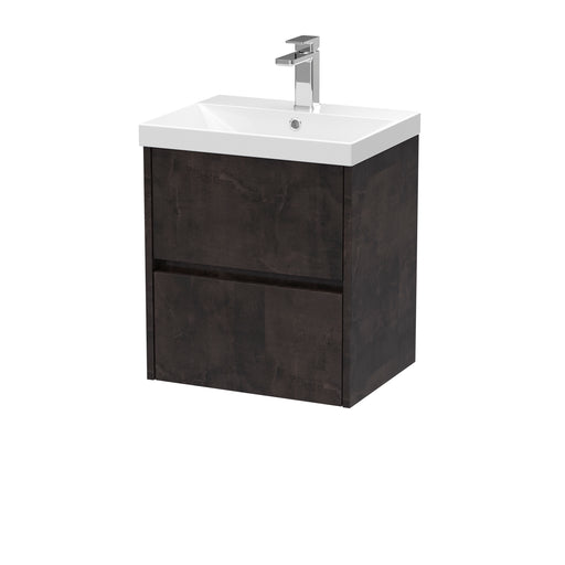 500mm Wall Hung 2 Drawer Unit & Basin 3 Hudson Reed