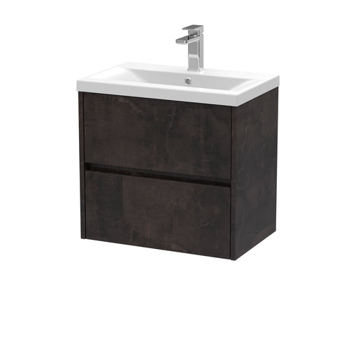 600mm Wall Hung 2 Drawer Unit & Basin 1 Hudson Reed