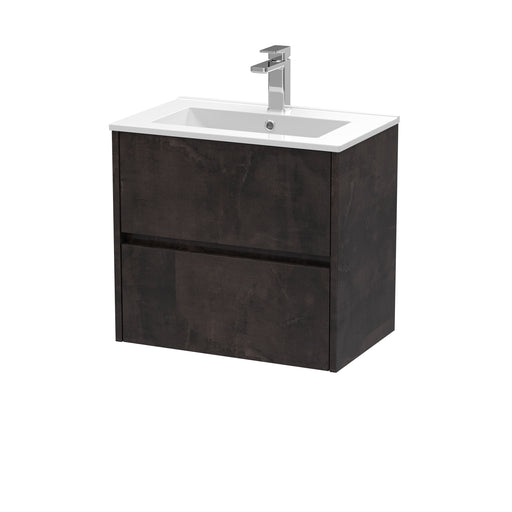 600mm Wall Hung 2 Drawer Unit & Basin 2 Hudson Reed