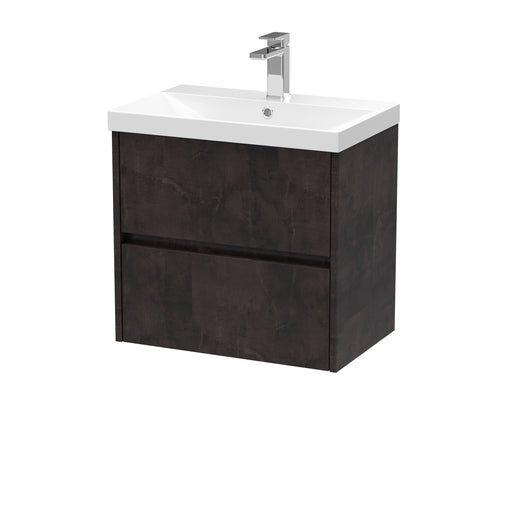 600mm Wall Hung 2 Drawer Unit & Basin 3 Hudson Reed