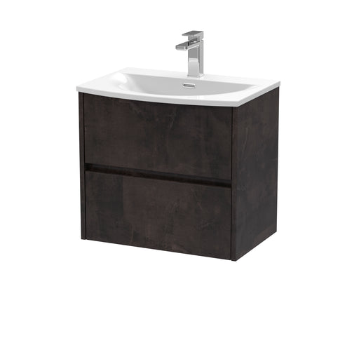 600mm Wall Hung 2 Drawer Unit & Basin 4 Hudson Reed