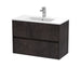 800mm Wall Hung 2 Drawer Unit & Basin 2 Hudson Reed
