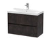 800mm Wall Hung 2 Drawer Unit & Basin 3 Hudson Reed