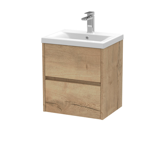 500mm Wall Hung 2 Drawer Unit & Basin 1 Hudson Reed