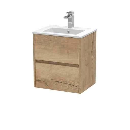 500mm Wall Hung 2 Drawer Unit & Basin 2 Hudson Reed