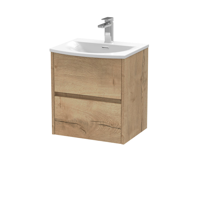 500mm Wall Hung 2 Drawer Unit & Basin 4 Hudson Reed