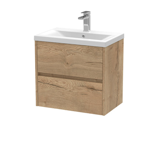 600mm Wall Hung 2 Drawer Unit & Basin 1 Hudson Reed