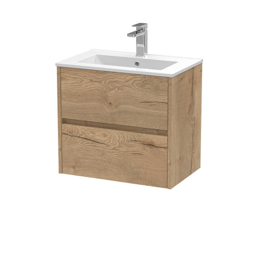 600mm Wall Hung 2 Drawer Unit & Basin 2 Hudson Reed
