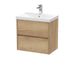 600mm Wall Hung 2 Drawer Unit & Basin 3 Hudson Reed