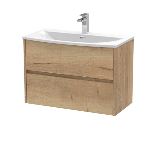 800mm Wall Hung 2 Drawer Unit & Basin 4 Hudson Reed