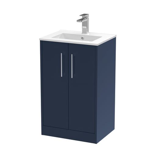 500mm Floor Standing 2 Door Vanity & Basin 2 Hudson Reed