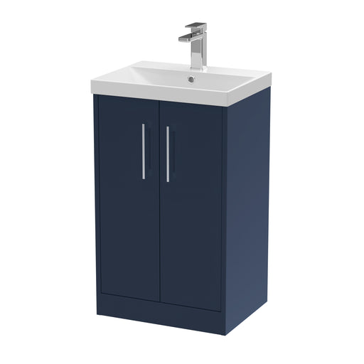 500mm Floor Standing 2 Door Vanity & Basin 3 Hudson Reed
