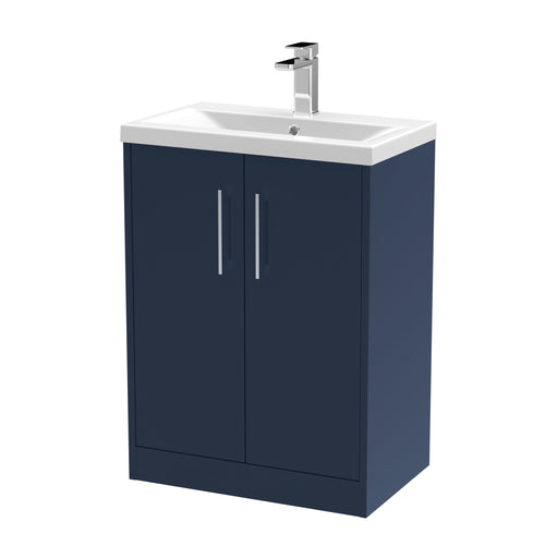 600mm Floor Standing 2 Door Vanity & Basin 1 Hudson Reed